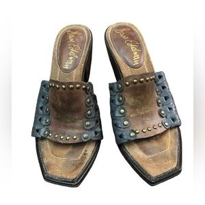 SAM EDELMAN Golden Eagle Woven Leather Mules